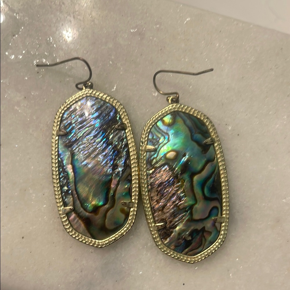 Kendra Scott Elegant Abalone Shell Earrings